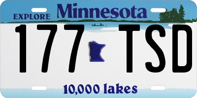 MN license plate 177TSD