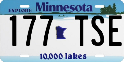 MN license plate 177TSE