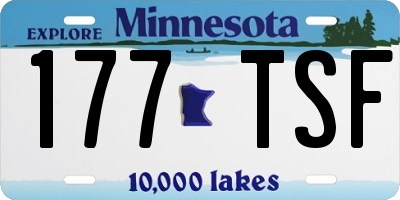 MN license plate 177TSF
