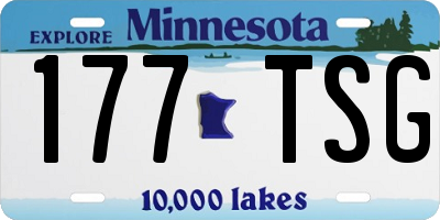 MN license plate 177TSG