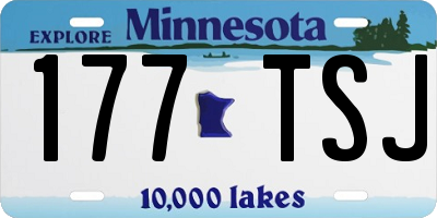 MN license plate 177TSJ