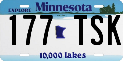 MN license plate 177TSK