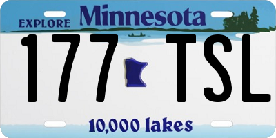 MN license plate 177TSL