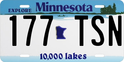 MN license plate 177TSN