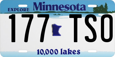 MN license plate 177TSO