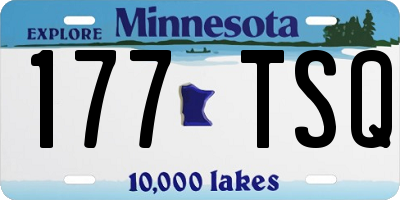 MN license plate 177TSQ