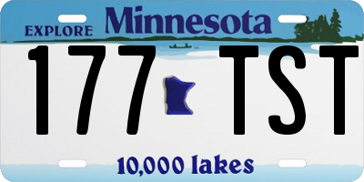 MN license plate 177TST