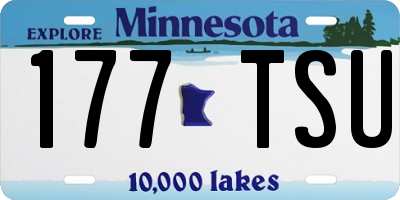 MN license plate 177TSU