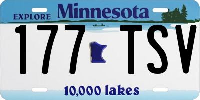 MN license plate 177TSV