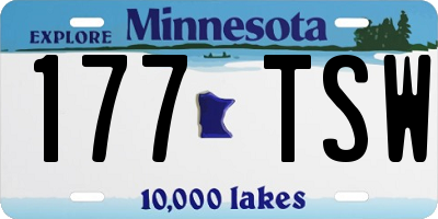 MN license plate 177TSW