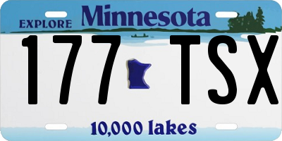 MN license plate 177TSX