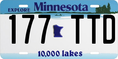MN license plate 177TTD