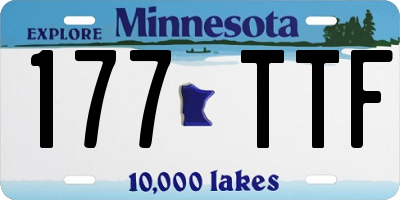 MN license plate 177TTF