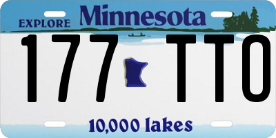 MN license plate 177TTO