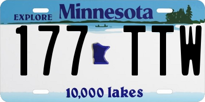 MN license plate 177TTW