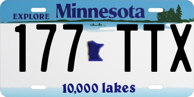 MN license plate 177TTX