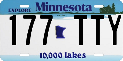 MN license plate 177TTY