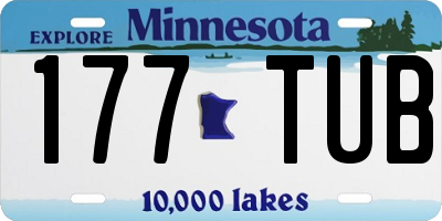 MN license plate 177TUB