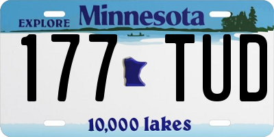 MN license plate 177TUD