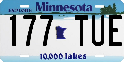 MN license plate 177TUE