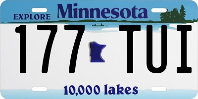 MN license plate 177TUI