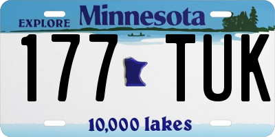 MN license plate 177TUK