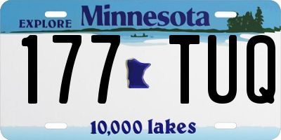 MN license plate 177TUQ