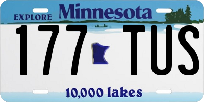 MN license plate 177TUS