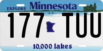 MN license plate 177TUU