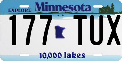 MN license plate 177TUX