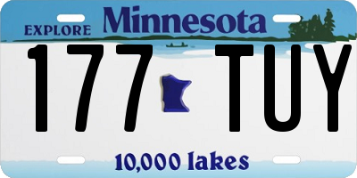 MN license plate 177TUY