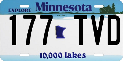 MN license plate 177TVD