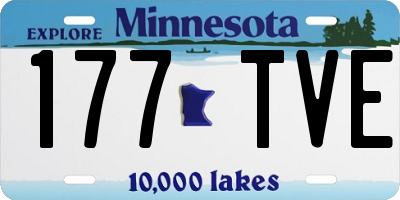 MN license plate 177TVE