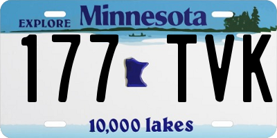 MN license plate 177TVK