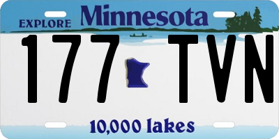 MN license plate 177TVN