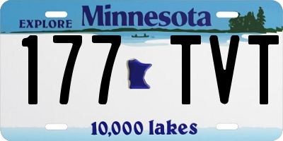 MN license plate 177TVT