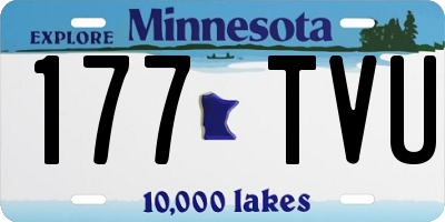 MN license plate 177TVU