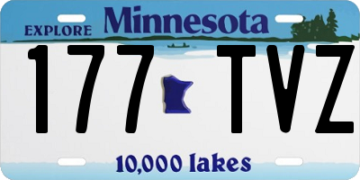 MN license plate 177TVZ