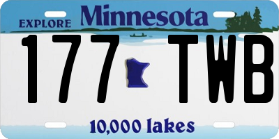 MN license plate 177TWB