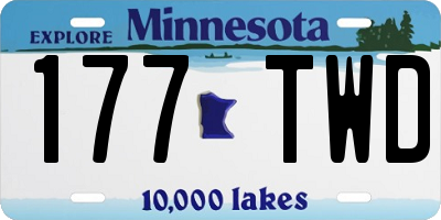 MN license plate 177TWD