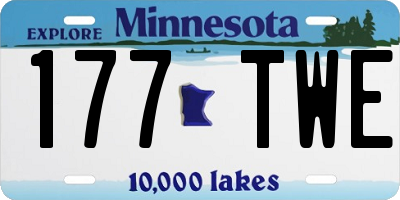 MN license plate 177TWE