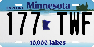 MN license plate 177TWF
