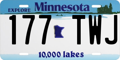 MN license plate 177TWJ