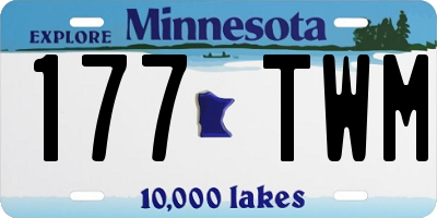 MN license plate 177TWM