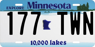 MN license plate 177TWN