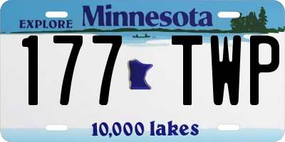 MN license plate 177TWP