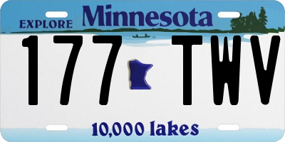 MN license plate 177TWV