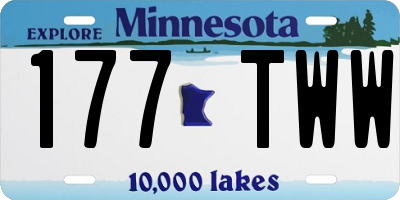 MN license plate 177TWW