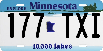 MN license plate 177TXI
