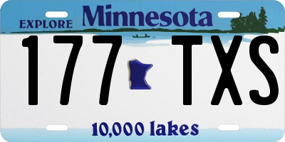 MN license plate 177TXS